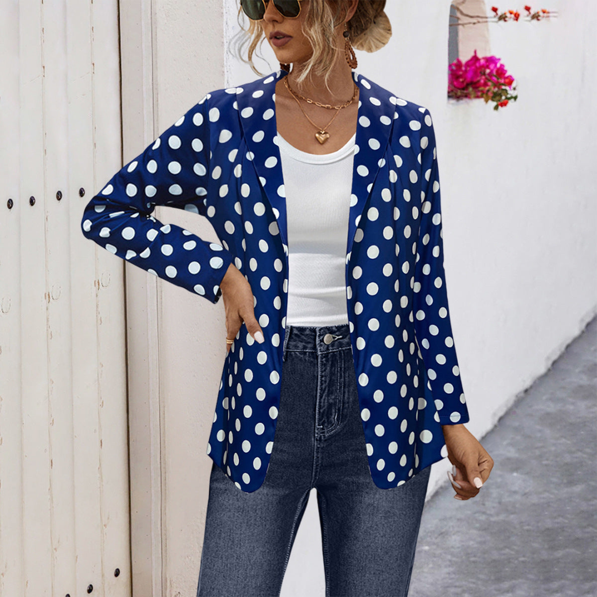 Damen Blazer mit modischem Punkte-Design R&B