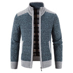 Herren Strickjacke mit hohem Kragen R&B