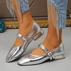 Damen Ballerinas mit dekorativer Schließe und elegantem Obermaterial R&B