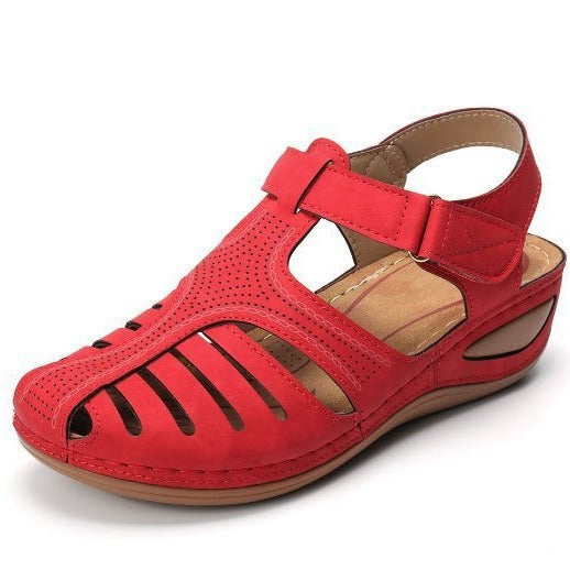 Damen Bequeme Sohle Sandalen mit verstellbarem Riemen und Luftlöchern R&B