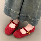 Damen elegante Ballerinas mit modischem Riemchen und komfortablem Fußbett R&B