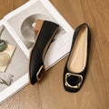 Damen elegante Ballerinas mit modischem Quadratverschluss R&B