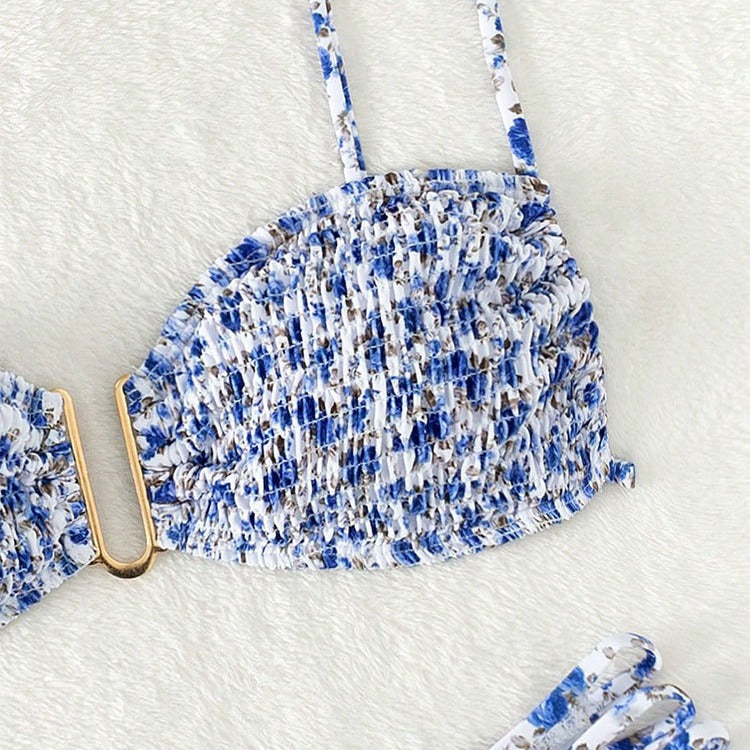 Damen Push-Up-Bikini-Set mit raffinierter Raffung