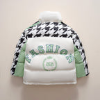 Damen Übergroße Steppjacke mit trendigem Patchwork-Design R&B
