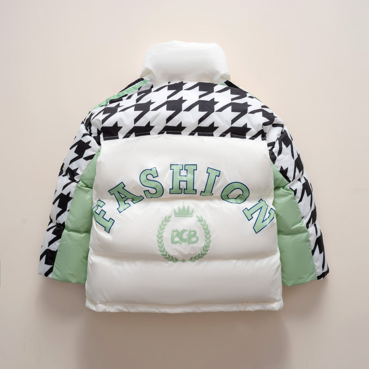 Damen Übergroße Steppjacke mit trendigem Patchwork-Design R&B