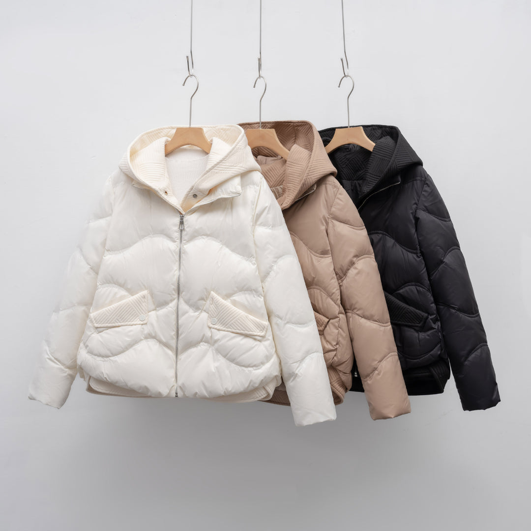 Damen Daunenjacke mit verstellbarem Kragen R&B