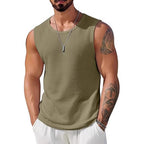 Herren Sportliches Tanktop mit atmungsaktiver Wabenstruktur R&B