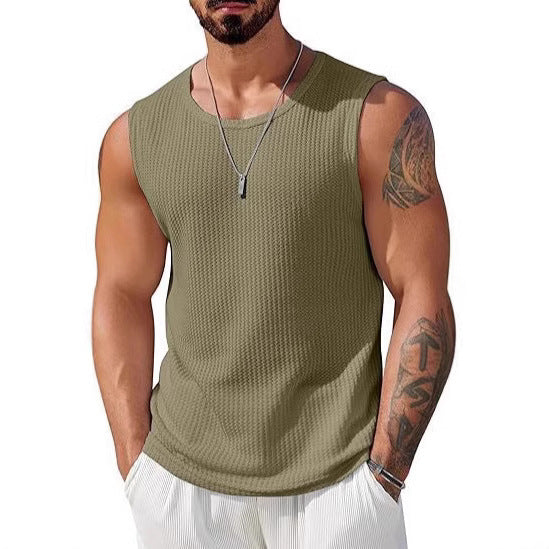 Herren Sportliches Tanktop mit atmungsaktiver Wabenstruktur R&B