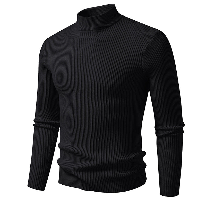 Herren Rollkragenpullover mit strukturierter Ripp-Optik R&B