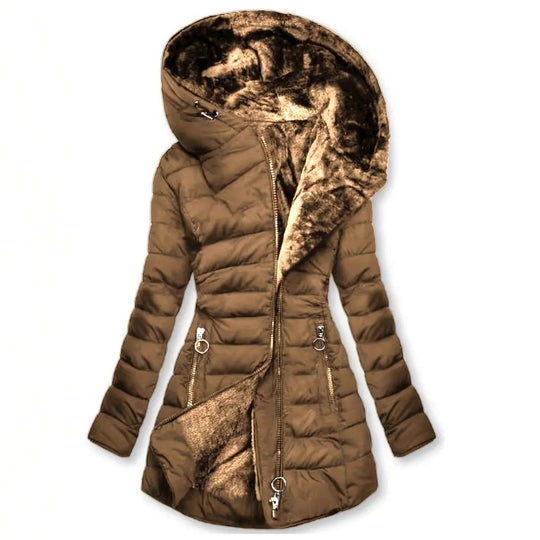 Damen Langzeit-Winterjacke mit weichem Innenfutter R&B