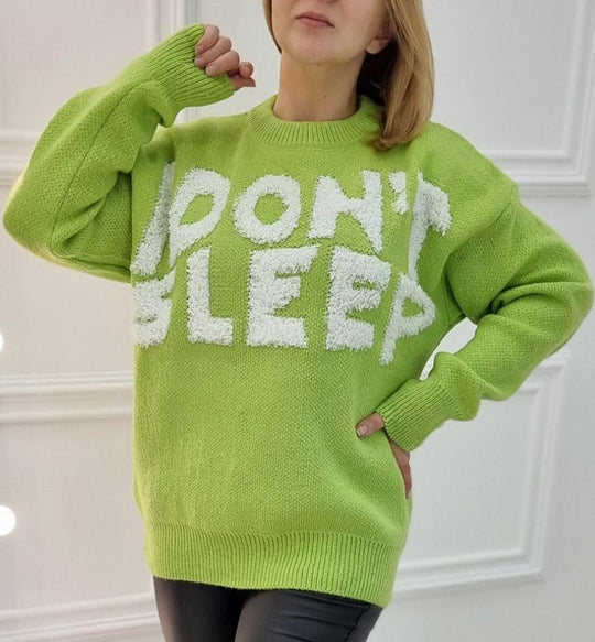 Damen Kuscheliger Statement-Pullover mit Motiv R&B