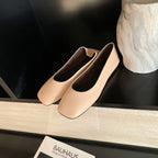 Damen Ballerinas mit R&Brnem Quadratdesign und komfortabler Innensohle R&B