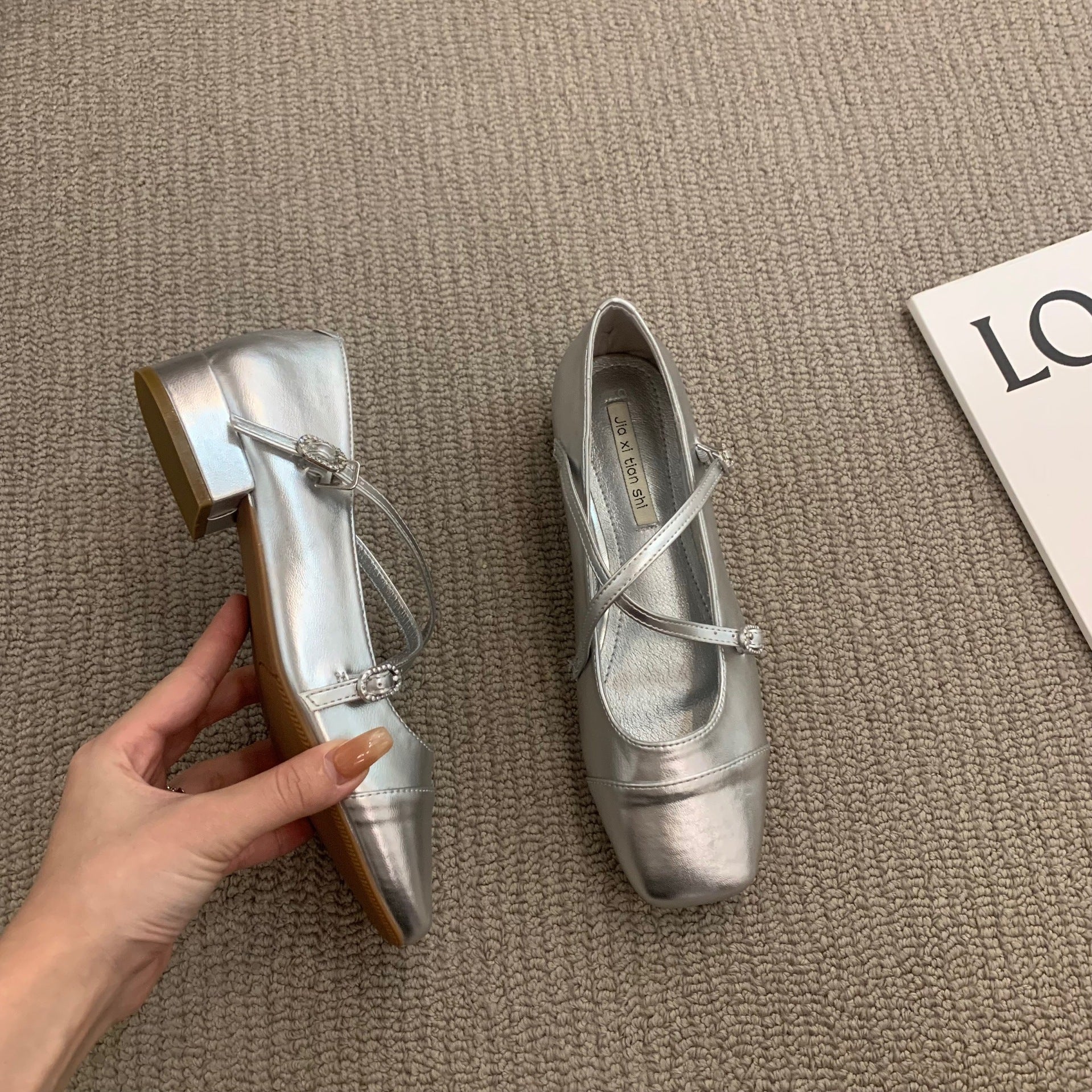 Damen elegante Schuhwerk mit Kreuzriemen