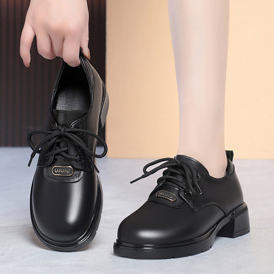 Damen klassische Schnürschuhe mit modernem Blockabsatz R&B
