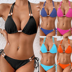 Damen Triangel-Bikini mit kunstvollen Perlendetails R&B