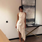 Damen asymmetrisches Freizeitkleid EB