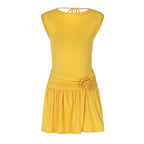 Damen Kurzarmkleid mit asymmetrischem Schnitt R&B