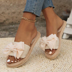 Damen Slipper mit dekorativem Schleifen-Design und komfortabler Sohle R&B