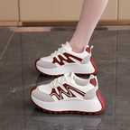 Damen Bequeme Sneakers mit modischer Plateau-Sohle R&B