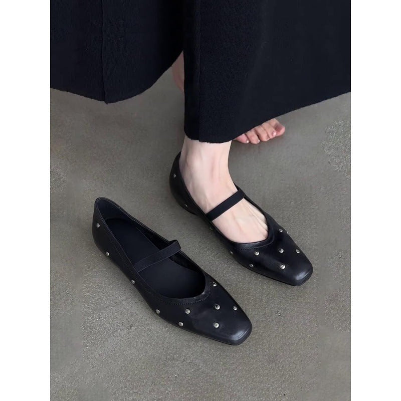 Damen Ballerinas mit Elastik-Riemchen und funkelnden Akzenten