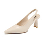 Damen Slingback-Pumps mit elegantem, geschwungenem Absatz und schmaler Zehenpartie R&B