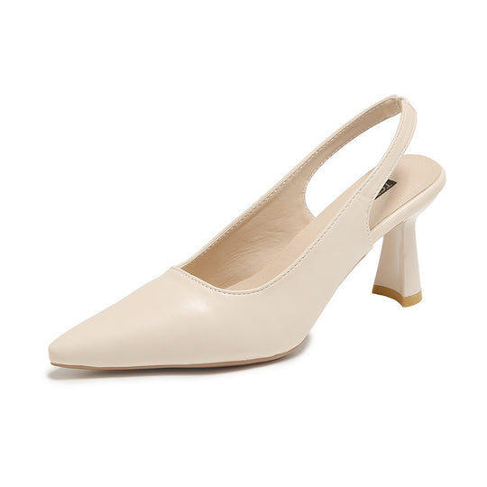 Damen Slingback-Pumps mit elegantem, geschwungenem Absatz und schmaler Zehenpartie R&B