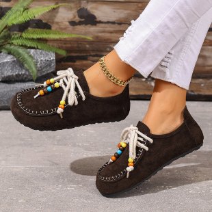 Damen Mokassins mit dekorativem Schnürdesign R&B
