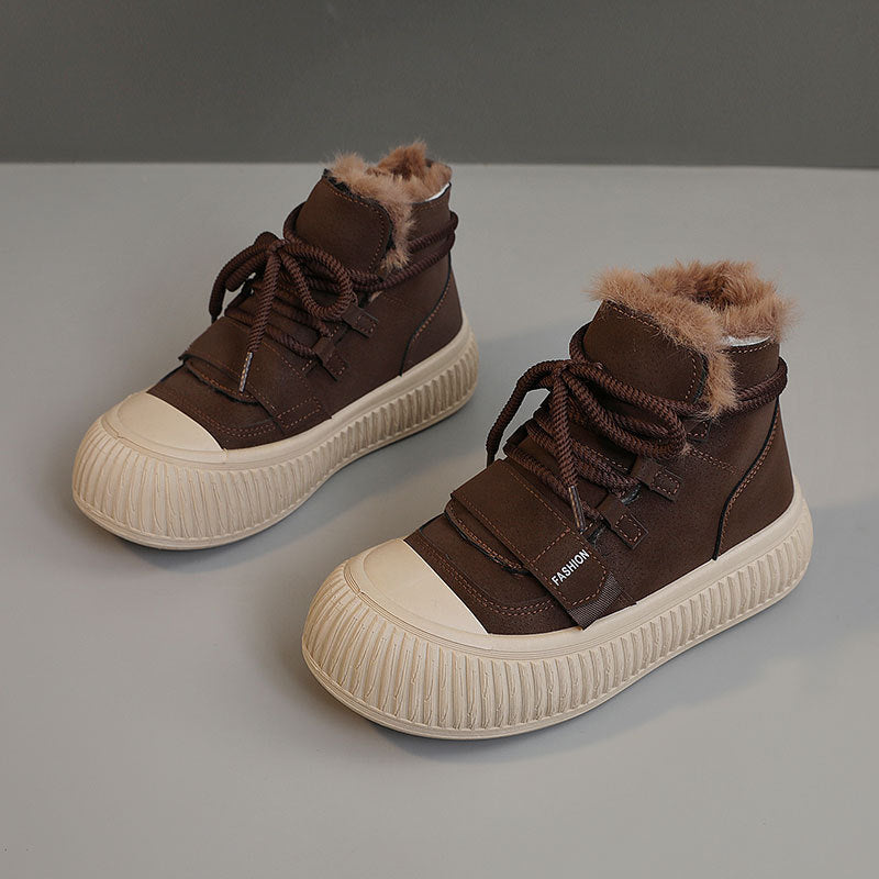 Damen Winterliche High-Top Sneakers mit kuscheligem Innenfutter R&B