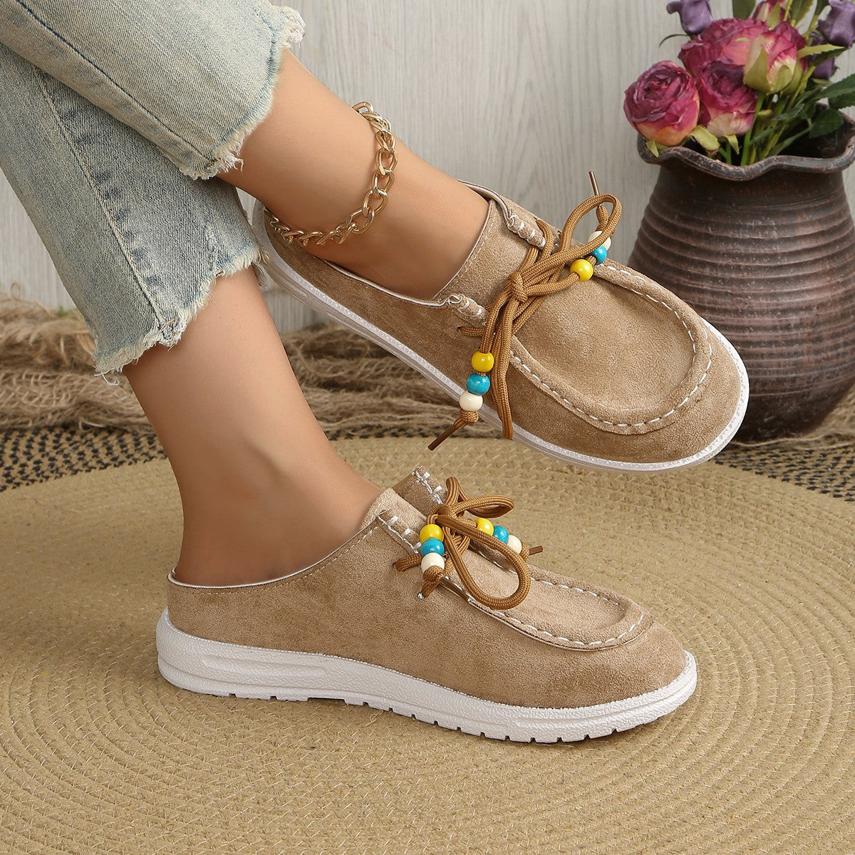 Damen Bequeme Clogs mit modischem Schnitt und dekorativem Riemendesign R&B