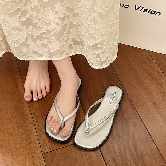 Damen modische Flip-Flops mit komfortablem Fußbett und raffiniertem Riemen R&B