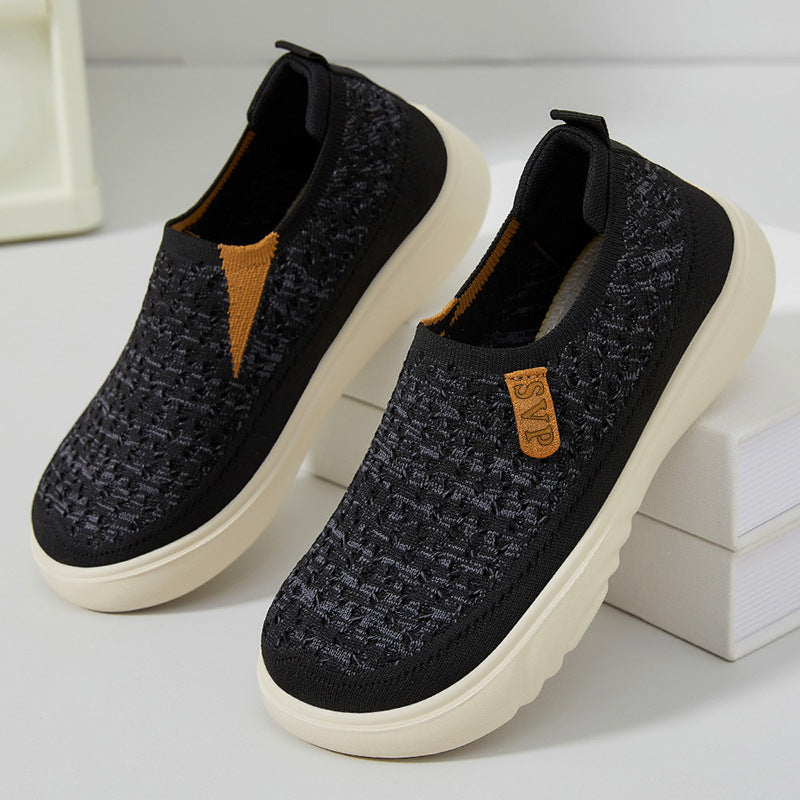 Damen Atmungsaktive Slip-On Freizeitschuhe mit rutschfester Sohle