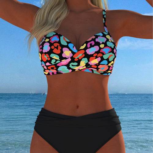Damen Bikini-Set mit formendem Bustier und hoher Taille R&B