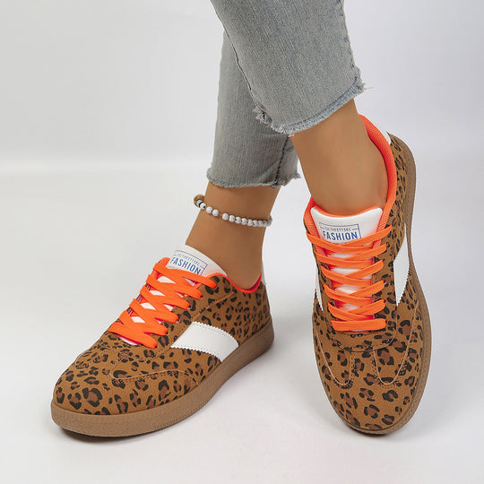 Damen Sneaker im sportlichen Leo-Design mit gepolsterter Dämpfung R&B