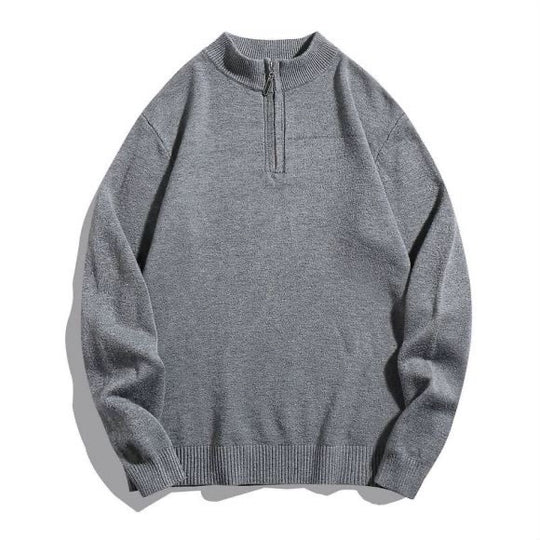 Herren gesunder und stilvoller Stehkragenpullover mit Reißverschluss R&B