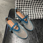 Damen Netz-Slipper mit verstellbarem Riemen und weichem Innenfutter R&B