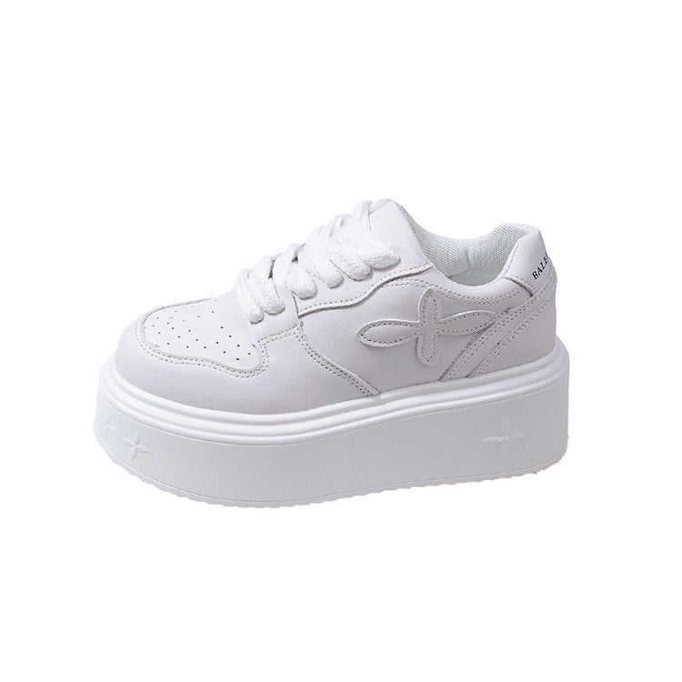 Damen modische Plateau-Sneaker mit dämpfender Sohle und atmungsaktivem Obermaterial R&B