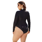 Damen Modischer Langarmbody R&B
