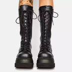 Damen Schnürstiefel im Urban-Style mit stabiler Sohle R&B