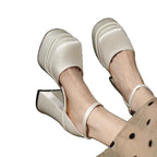 Damen Plateau-Pumps mit modernem Design und elegantem Knöchelriemen R&B