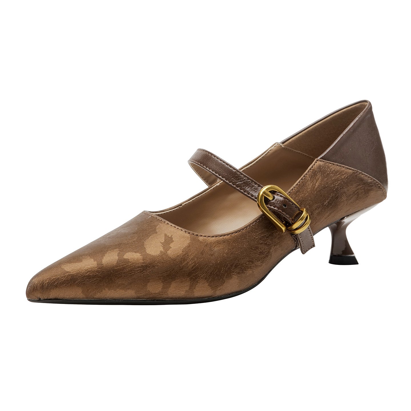 Damen Elegante Mary Jane Pumps mit dekorativem Riemen und niedrigem Absatz