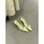 Damen elegante Wedgesandalen mit Schleifenverzierung R&B