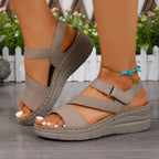 Damen Komfortable Wedge-Sandalen mit verstellbarem Riemendesign R&B