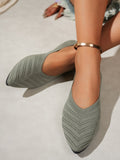 Damen elegante Ballerinas aus atmungsaktivem Strickmaterial R&B