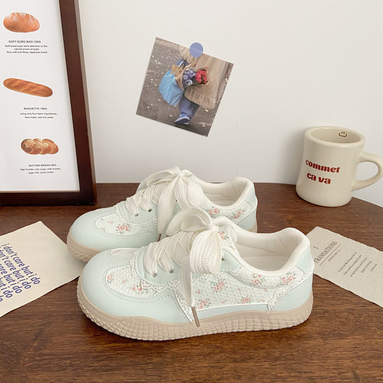 Damen Sneaker mit floralen Applikationen R&B