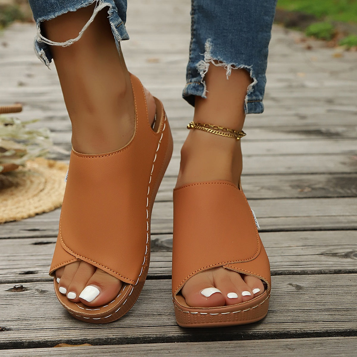 Damen Komfortable Clogs mit modischem Riemen R&B