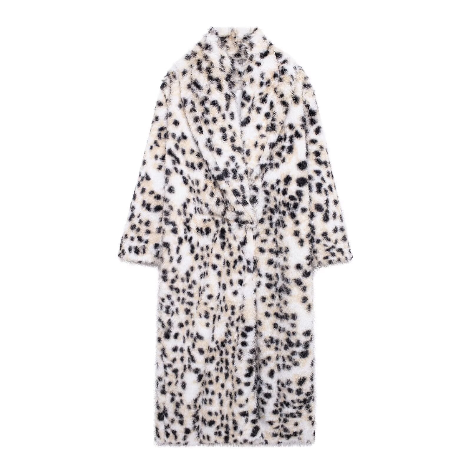 Damen Modische und warme Fleecejacke mit Leopardenmuster