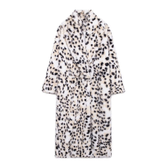 Damen Modische und warme Fleecejacke mit Leopardenmuster R&B