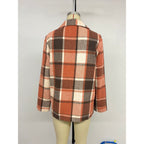 Damen Karierter Blazer aus weichem Wollmix R&B