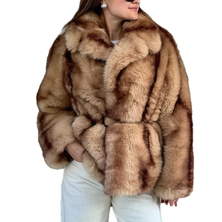 Damen Luxuriöse Kunstpelzjacke mit eleganter Silhouette R&B