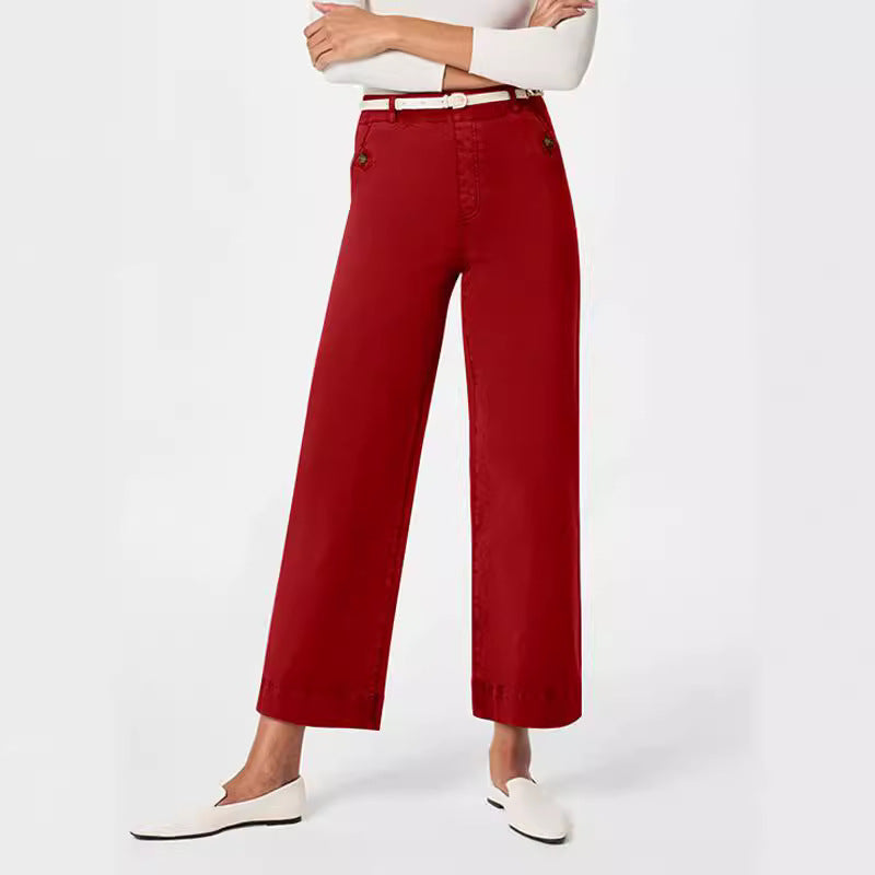 Damen Weitgeschnittene Stoffhose mit eleganten Details R&B